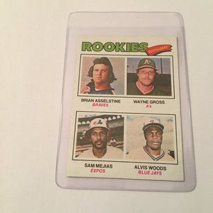 1977 Topps Rookie Outfielders Gross Asselstine Woods Mejias #479 RC Card